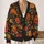 Autumn Orange Marigold Floral Everyday Layering For Women Plus Size Holiday Gatherings All-over Print Knitted Cardigan - 2