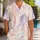 Blush Lavender Abstract Ocean Brushstrokes for Beach Holidays and Resort Weekends Hawaiian Shirt - 1