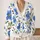 Blue Wildflower Garden Style for Easy Everyday Layering, Weekend Outings, and Brunch All-over Print Knitted Cardigan - 2