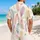 Pastel Feather Stripes for Beach Holidays and Resort Weekends, Men's Vacation Style Hawaiian Shirt - 2