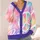 Peace Symbol And Pastel Tie Dye For Relaxed Everyday Layering And Boho Women All-over Print Knitted Cardigan - 4