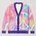 Peace Symbol And Pastel Tie Dye For Relaxed Everyday Layering And Boho Women All-over Print Knitted Cardigan - 1