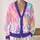Peace Symbol And Pastel Tie Dye For Relaxed Everyday Layering And Boho Women All-over Print Knitted Cardigan - 2