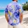 Lavender Hibiscus and Golden Plumeria for Tropical Vacations and Resort Weekends Men Hawaiian Shirt - 2