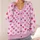 Pink Heart Motifs for Valentine's Day and Cozy Everyday Layering for Romantic Style Lovers All-over Print Knitted Cardigan - 4