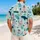 Nautical Ocean Icons for Beach Holidays and Coastal Weekends, Men's Summer Vacation Style Hawaiian Shirt - 2