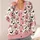 Pink Halloween Pumpkins and Bows for Festive Autumn Outfits for Women, Cute Spooky Style All-over Print Knitted Cardigan - 4