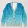 Blue Teal Watercolor Lace Waves for Beach Days and Relaxed Coastal Weekend Styling All-over Print Knitted Cardigan - 1