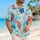 Floral Hand Mirror Motifs for Island Getaways and Poolside Days, Summer Style Hawaiian Shirt - 6
