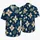 Navy Ivory Compass Flowers for Coastal Getaways, Resort Weekends, and Island Travel Hawaiian Shirt - 5