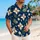 Navy Ivory Compass Flowers for Coastal Getaways, Resort Weekends, and Island Travel Hawaiian Shirt - 6