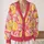 Lemon Citrus Lace Motifs for Beach Getaways and Date Days, Women's Resort Style All-over Print Knitted Cardigan - 2
