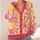Lemon Citrus Lace Motifs for Beach Getaways and Date Days, Women's Resort Style All-over Print Knitted Cardigan - 4