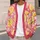 Lemon Citrus Lace Motifs for Beach Getaways and Date Days, Women's Resort Style All-over Print Knitted Cardigan - 5
