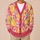 Lemon Citrus Lace Motifs for Beach Getaways and Date Days, Women's Resort Style All-over Print Knitted Cardigan - 6