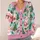 Pink Santa Claus Holiday Scene for Cozy Vacation Layering, Women’s Festive Style All-over Print Knitted Cardigan - 4