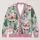 Pink Santa Claus Holiday Scene for Cozy Vacation Layering, Women’s Festive Style All-over Print Knitted Cardigan - 1