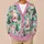 Pink Santa Claus Holiday Scene for Cozy Vacation Layering, Women’s Festive Style All-over Print Knitted Cardigan - 6