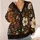 Autumn Wildflower Blooms In Rich Earth Tones For Everyday Layering And Casual Elegance All-over Print Knitted Cardigan - 4