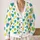 Teal Yellow Green Heart Motif For Cheerful Everyday Layering And Weekend Style Gift All-over Print Knitted Cardigan - 2