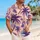 Purple Palm Sunset Stripes for Beach Vacations and Island Getaways for Stylish Men Hawaiian Shirt - 6
