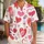 Pink Heart Tropical Love Motif for Romantic Getaways and Valentine's Day Vacation Style Hawaiian Shirt - 1