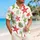 Red Green Star Motif for Tropical Vacations and Festive Coastal Holiday Style for Men Hawaiian Shirt - 6