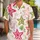 Pink Green Starburst Tropical Style for Beach Holidays and Relaxed Resort Getaways Hawaiian Shirt - 1