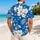 Blue White Cherry Blossom Branches for Coastal Vacations and Sunset Resort Gatherings Hawaiian Shirt - 2