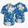 Blue White Cherry Blossom Branches for Coastal Vacations and Sunset Resort Gatherings Hawaiian Shirt - 5