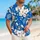 Blue White Cherry Blossom Branches for Coastal Vacations and Sunset Resort Gatherings Hawaiian Shirt - 6