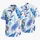 Blue Tropical Leaf Botanicals for Beach Vacations and Island Getaways for Stylish Men Hawaiian Shirt - 5