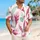 Pink Feather Island Motifs for Resort Getaways and Beach Holidays for Men’s Vacations Hawaiian Shirt - 6