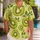 Kiwi Slice Tropical Fruit Motif for Resort Travel and Outdoor Leisure, Men’s Casual Style Hawaiian Shirt - 1