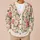 Pink Peach Rose Garden Blooms for Everyday Layering and Soft Romantic Women's Style All-over Print Knitted Cardigan - 6