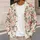 Pink Peach Rose Garden Blooms for Everyday Layering and Soft Romantic Women's Style All-over Print Knitted Cardigan - 5