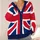British Flag Inspired Red White Blue Cross Motif for Autumn Weekend Layering and Travel All-over Print Knitted Cardigan - 4