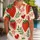 Strawberry Hearts and Garden Blooms for Romantic Summer Getaways and Beach Day Style Hawaiian Shirt - 1