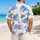Blue Zebra Wave Motifs for Coastal Getaways and Resort Weekends, Men's Vacation Style Hawaiian Shirt - 2