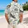 Blue Fish and Gray Cat Island Style for Beach Holidays and Relaxed Men's Fashion Hawaiian Shirt - 2