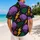 Purple Brain Lightning Bolt Tropical Vacation Style for Quirky Science Fans and Men Hawaiian Shirt - 2