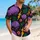 Purple Brain Lightning Bolt Tropical Vacation Style for Quirky Science Fans and Men Hawaiian Shirt - 6