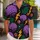Purple Brain Lightning Bolt Tropical Vacation Style for Quirky Science Fans and Men Hawaiian Shirt - 1