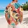 Playful Calico Cat In Tropical Colors For Beach Getaways And Casual Vacation Days Hawaiian Shirt - 2