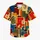 Retro Geometric Blocks in Jewel Tones for Summer Resort Style and Vacation Getaways Hawaiian Shirt - 7