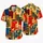 Retro Geometric Blocks in Jewel Tones for Summer Resort Style and Vacation Getaways Hawaiian Shirt - 5