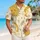 Golden Sun and Crescent Moon Motifs for Beach Vacations and Everyday Menswear Hawaiian Shirt - 6