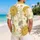 Golden Sun and Crescent Moon Motifs for Beach Vacations and Everyday Menswear Hawaiian Shirt - 2