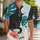 Color Block Cat Tropical Motif For Resort Getaways And Relaxed Everyday Summer Style Hawaiian Shirt - 1