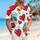 Red Pixel Heart Aloha Motif For Valentine Celebrations And Relaxed Summer Island Style Hawaiian Shirt - 6